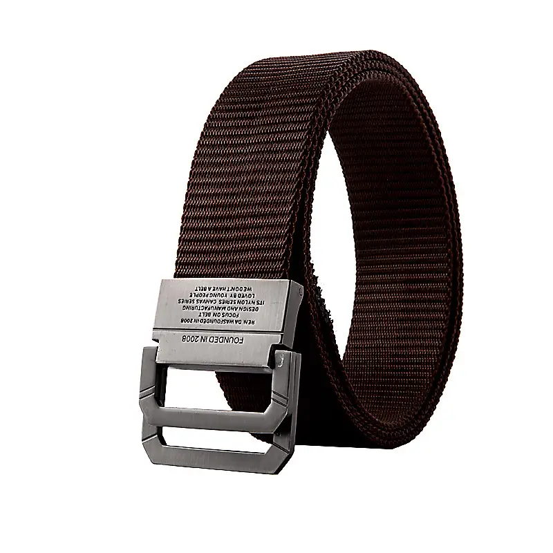 Men's Nylon Belt Double Ring Buckle 3 Colors - Image 3
