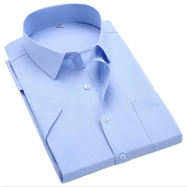 2018 Men Cotton Slim White Shirt No Iron Korean Style - Image 25