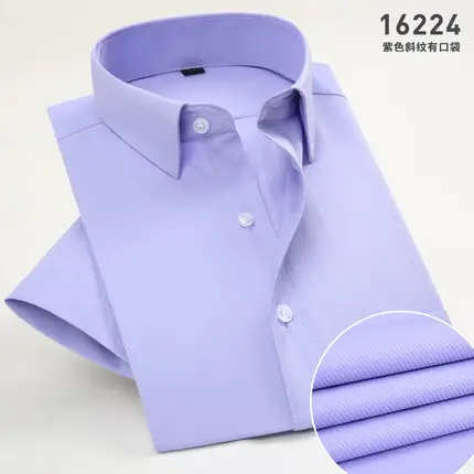 2018 Men Cotton Slim White Shirt No Iron Korean Style - Image 6