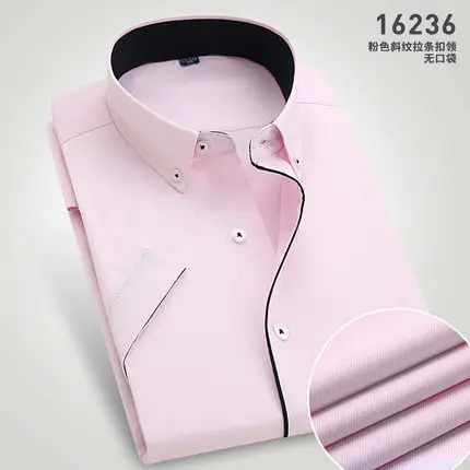 2018 Men Cotton Slim White Shirt No Iron Korean Style - Image 9