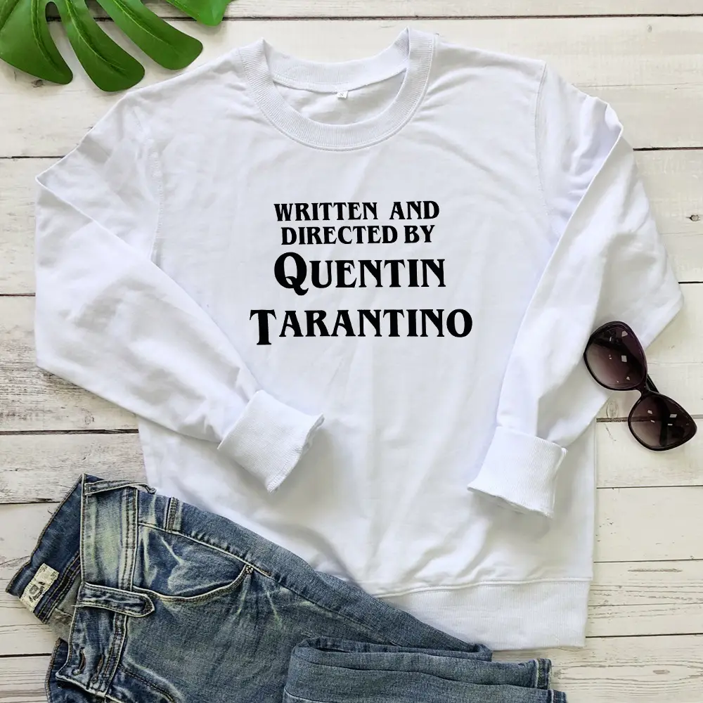 Quentin Tarantino Printed Sweatshirt Grey Long Sleeve - Image 5
