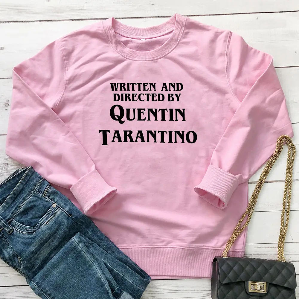 Quentin Tarantino Printed Sweatshirt Grey Long Sleeve - Image 6