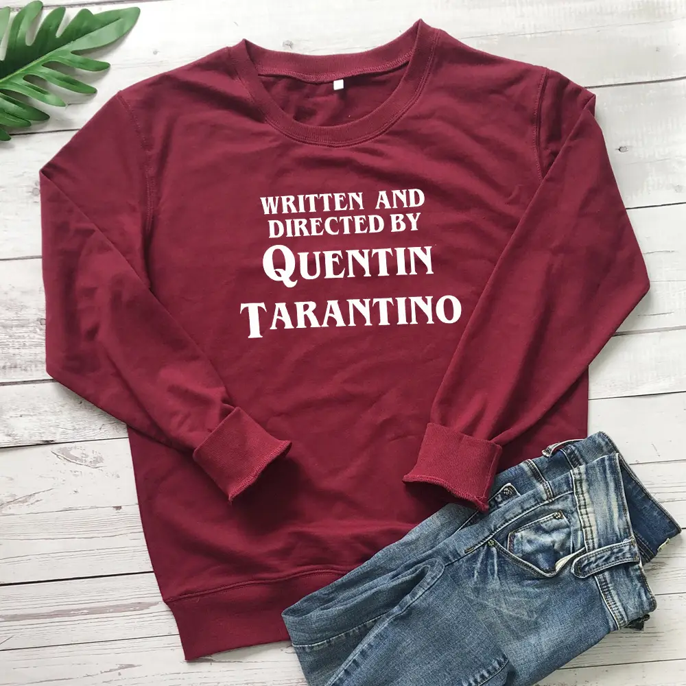 Quentin Tarantino Printed Sweatshirt Grey Long Sleeve - Image 3