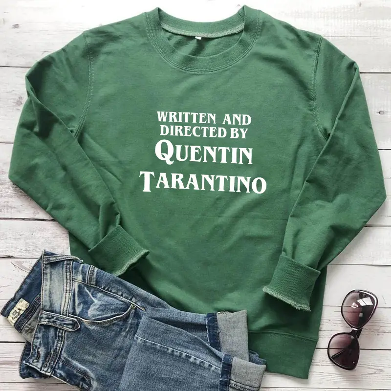 Quentin Tarantino Printed Sweatshirt Grey Long Sleeve - Image 4