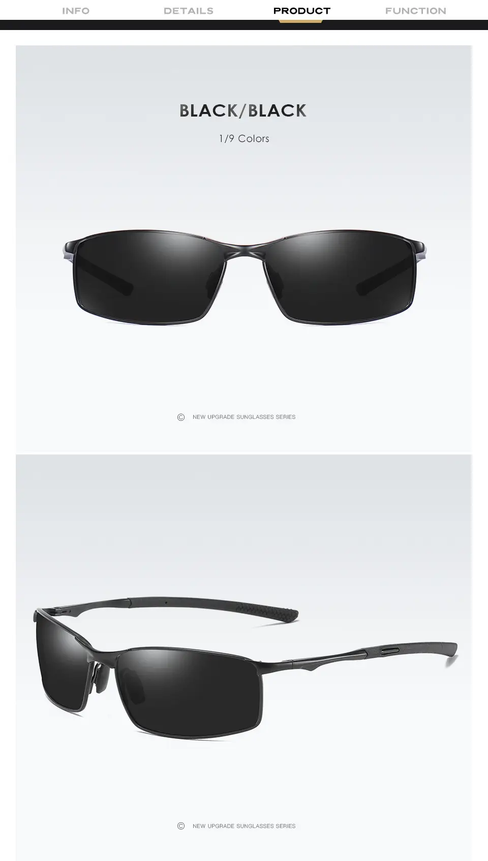Men Polarized Sunglasses Yellow Night Vision Mirror — feature 14