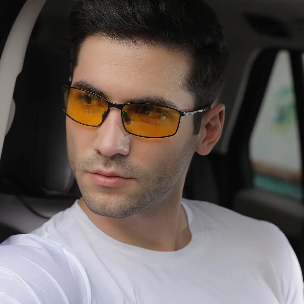 Men Polarized Sunglasses Yellow Night Vision Mirror — feature 2