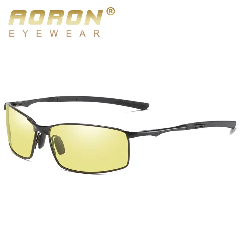 Men Polarized Sunglasses Yellow Night Vision Mirror - Image 10