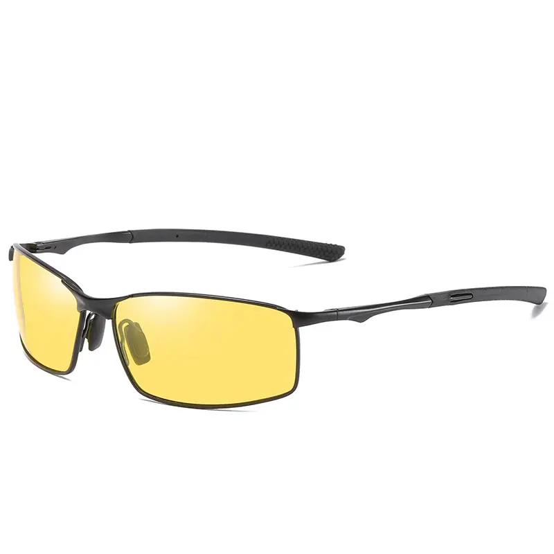 Men Polarized Sunglasses Yellow Night Vision Mirror - Image 2