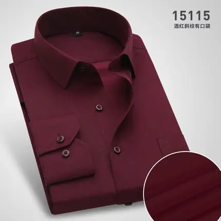 Men Cotton Slim Fit Long Sleeve Shirt Light Blue - Image 8