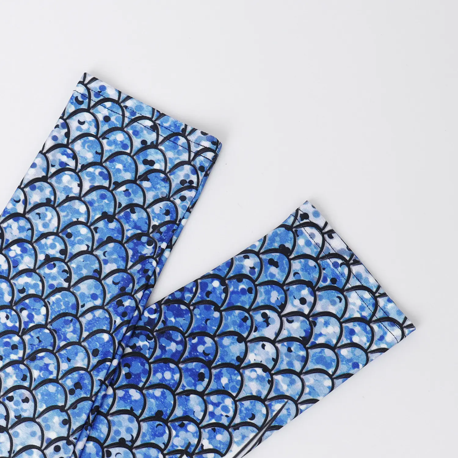 3D Mermaid Leggings Green Blue Printed Stretch Women
