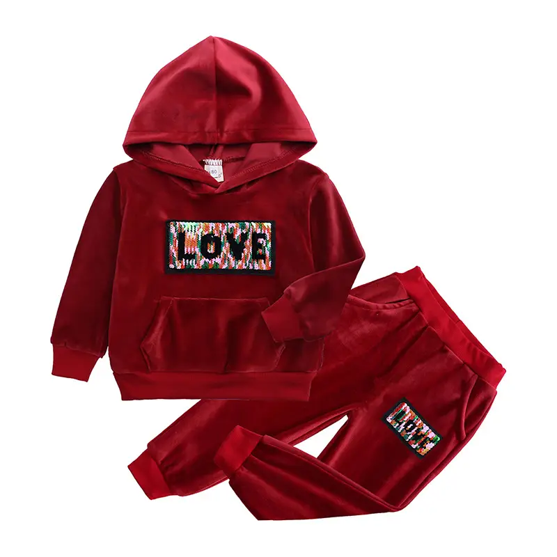 Blue Hooded Sweatshirt Set for Boys Autumn Wear