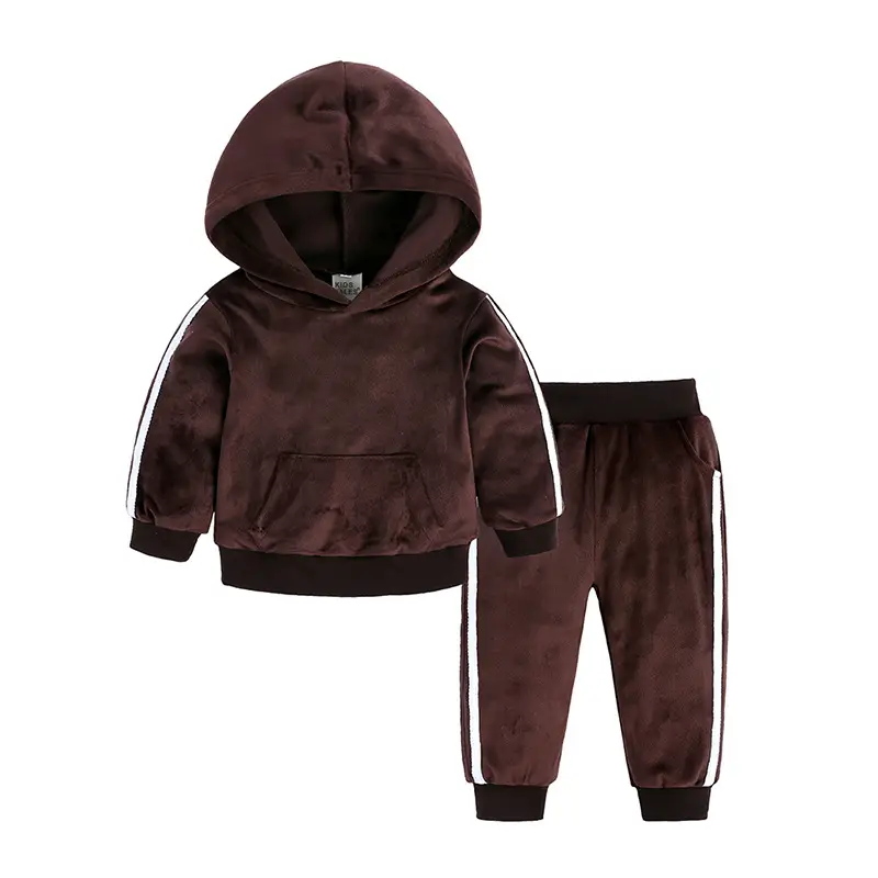 Blue Hooded Sweatshirt Set for Boys Autumn Wear