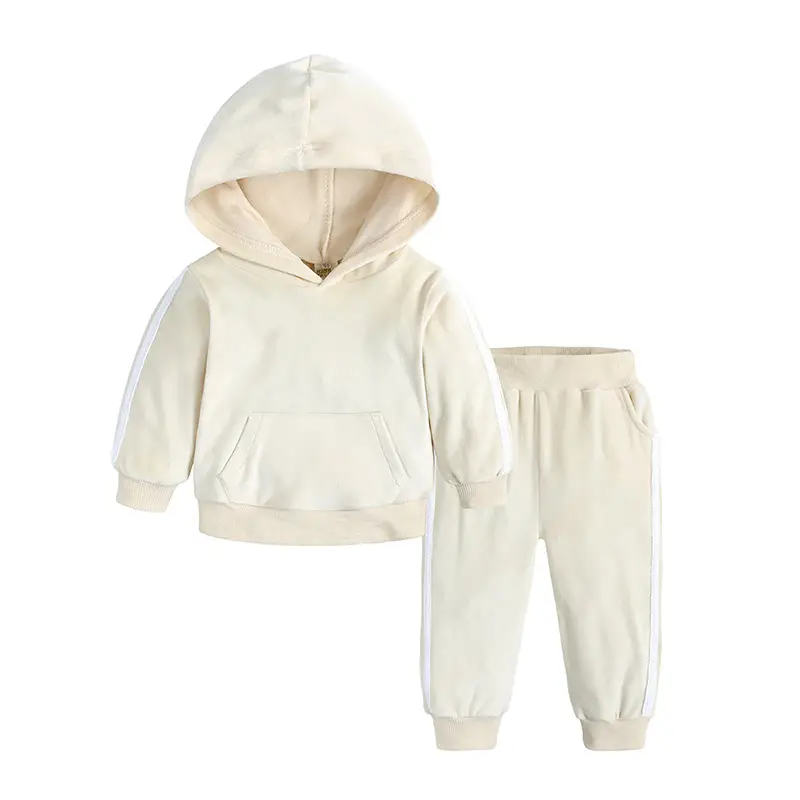 Blue Hooded Sweatshirt Set for Boys Autumn Wear