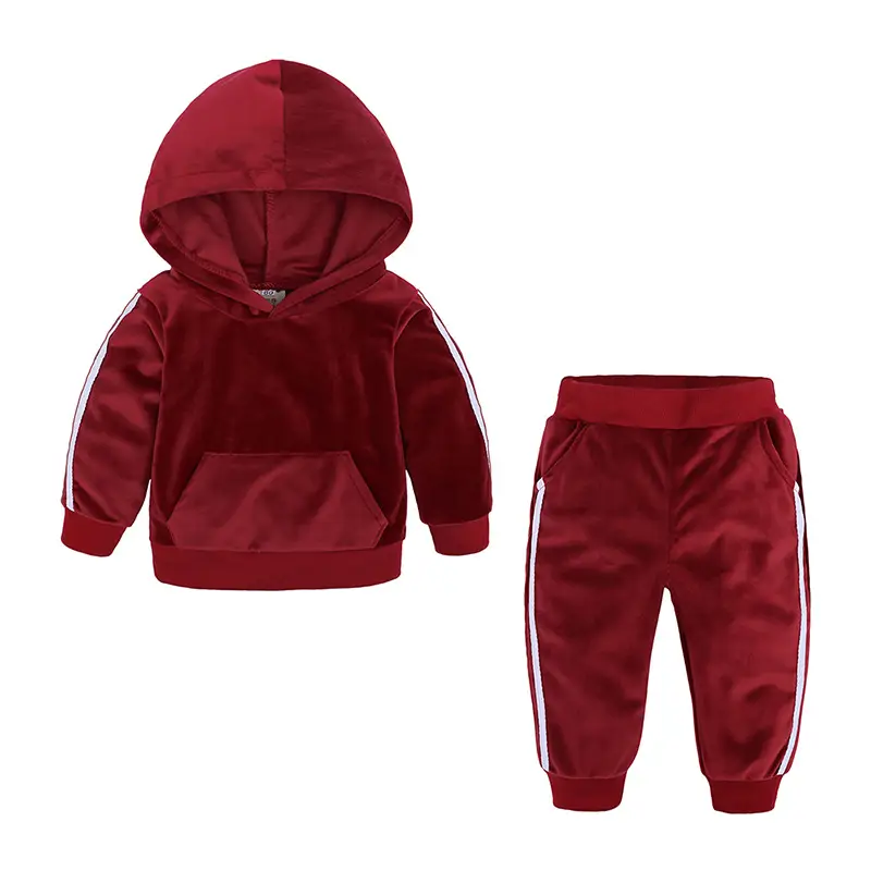 Blue Hooded Sweatshirt Set for Boys Autumn Wear