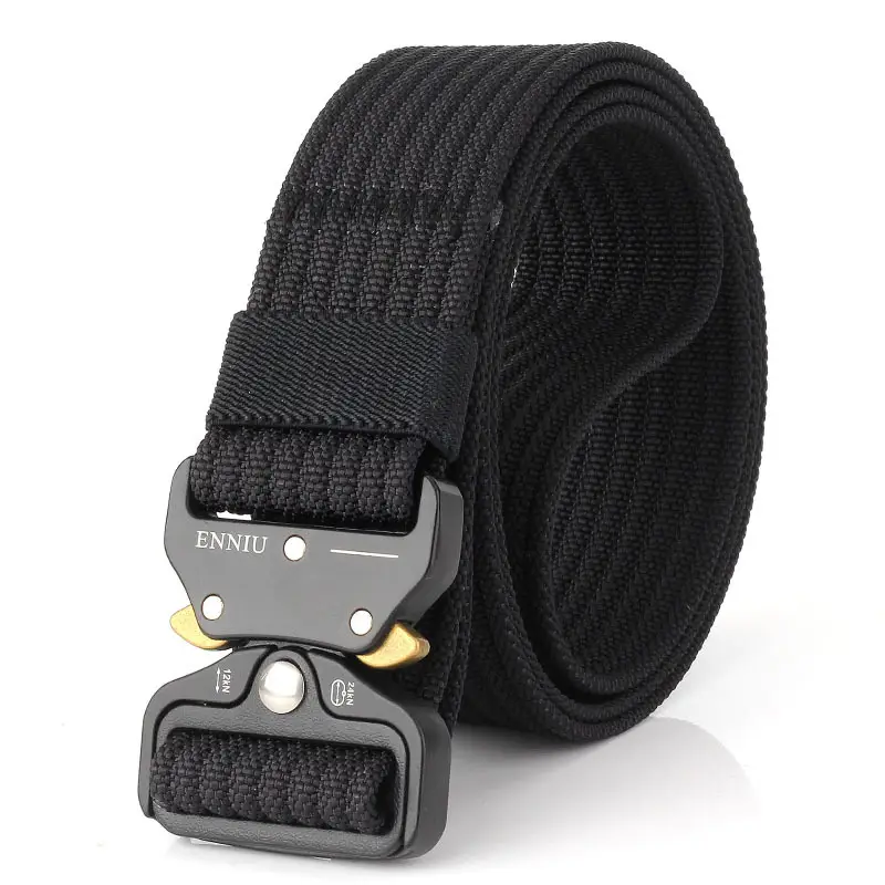 Men's 3.8cm Cobra Tactical Nylon Belt Black Quick-Drying