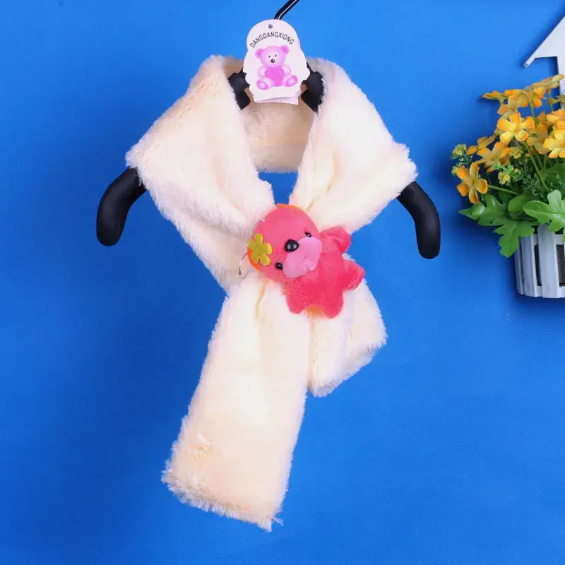 Children's Faux Fur Cartoon Scarf 2022 Winter