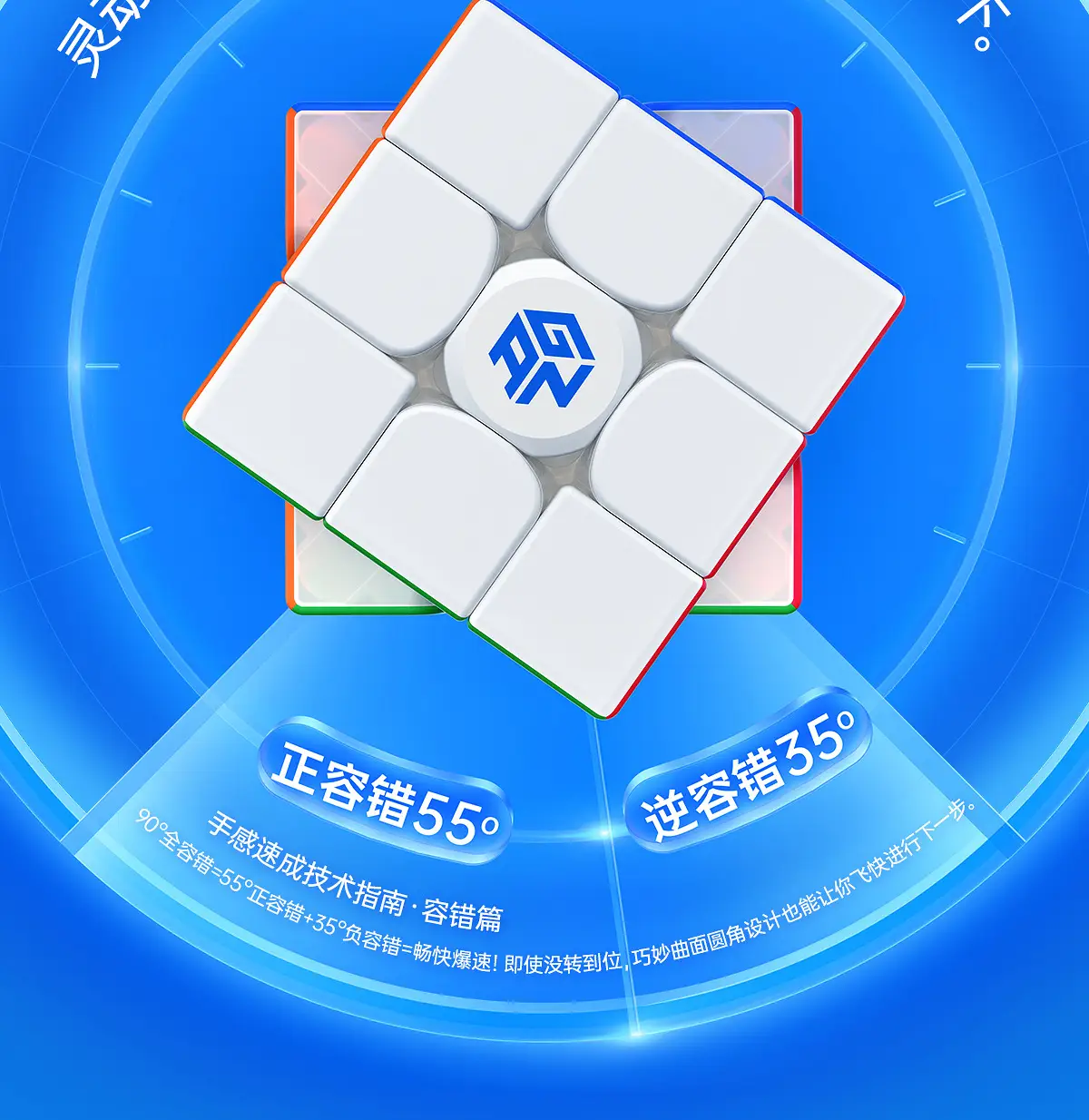 Gan356R Rubik's Cube Speed Twist 3-Level Magic Puzzle — feature 8