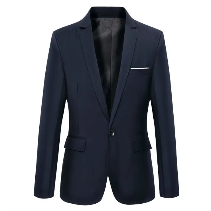 Men's Black Slim Fit Casual Suit Spring Autumn - Image 4