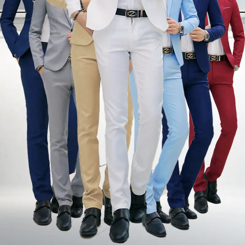 Men's Black Straight Fit Slim Jeans Summer Casual Pants - Image 6
