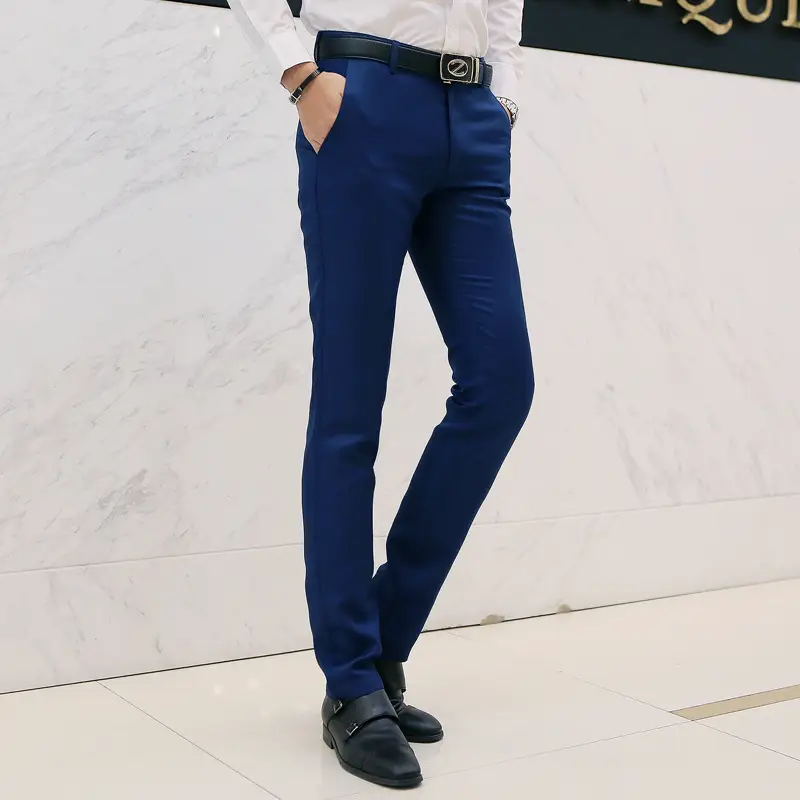 Men's Black Straight Fit Slim Jeans Summer Casual Pants - Image 8