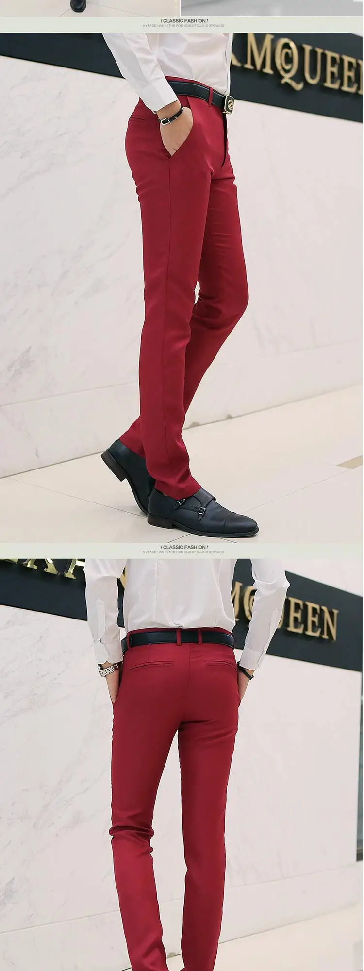 Men's Black Straight Fit Slim Jeans Summer Casual Pants — feature 5