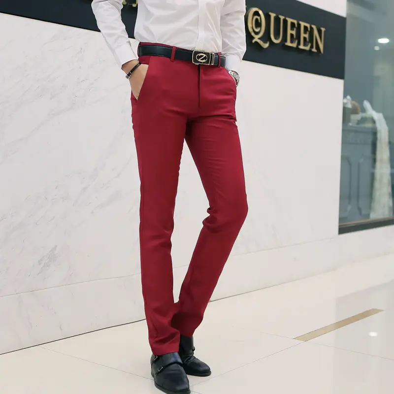 Men's Black Straight Fit Slim Jeans Summer Casual Pants - Image 4