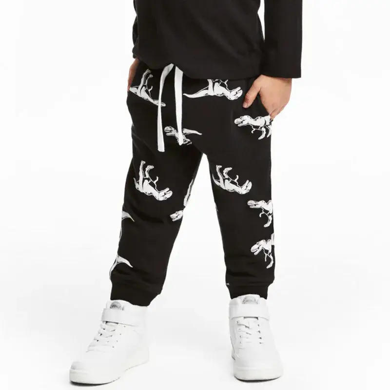 Children Knitted Cartoon Trousers Black White