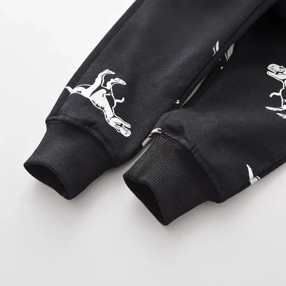 Children Knitted Cartoon Trousers Black White