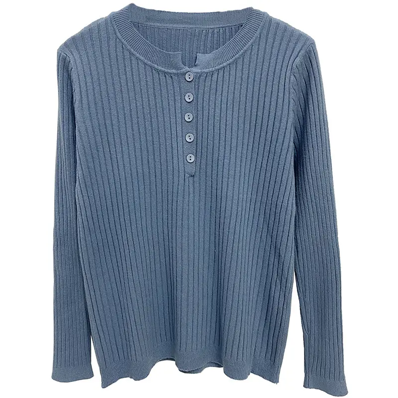 Black Long Sleeve Knit Shirt for Women Winter - Image 9