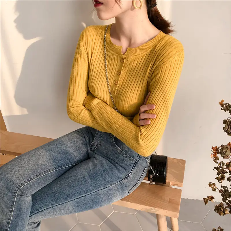 Black Long Sleeve Knit Shirt for Women Winter — feature 16