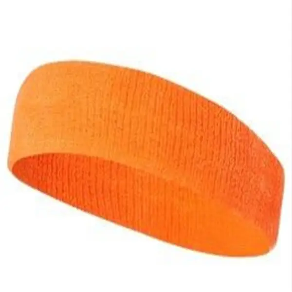 Orange Cotton Headband for Sports & Fitness