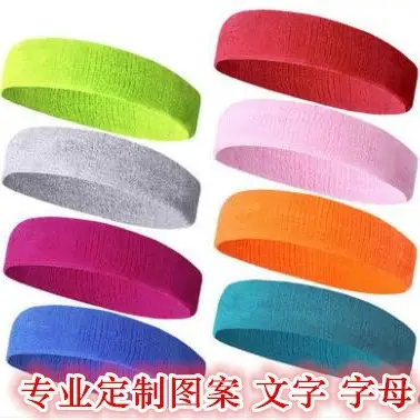 Orange Cotton Headband for Sports & Fitness