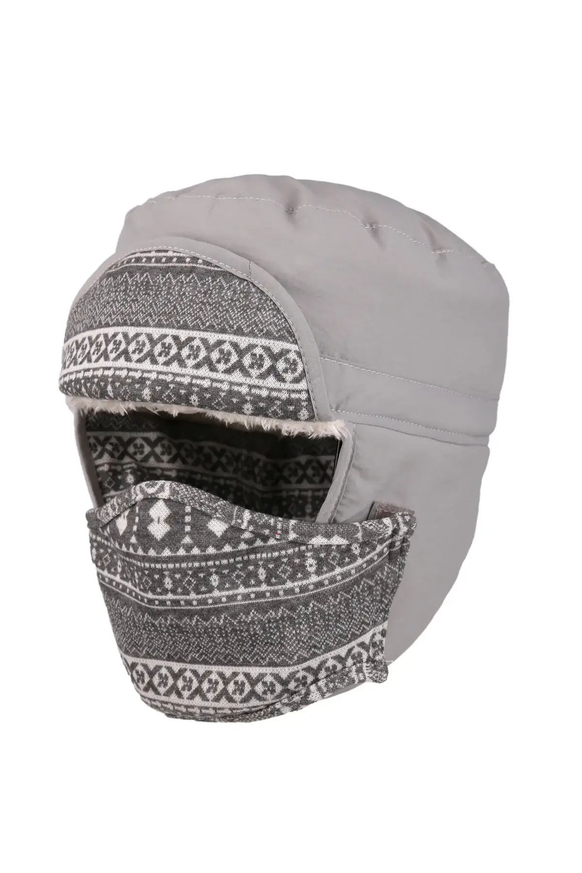 Winter Windproof Ski Hat with Patterned Design - Image 2