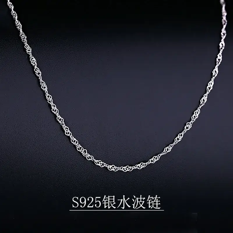 S925 Silver Water Drop Chain Necklace for Women - Image 2