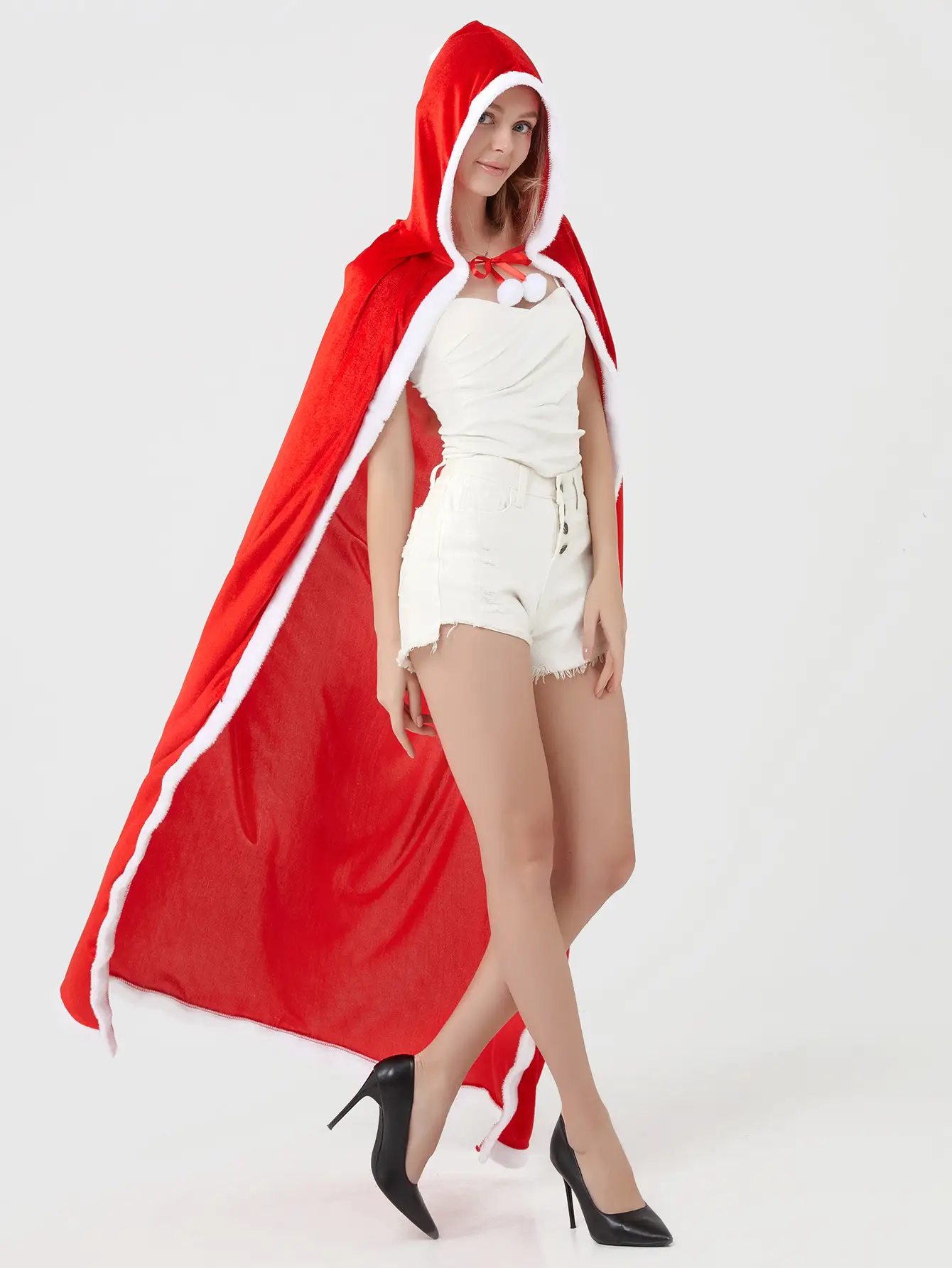 Red Little Red Riding Hood Christmas Cloak Party Costume