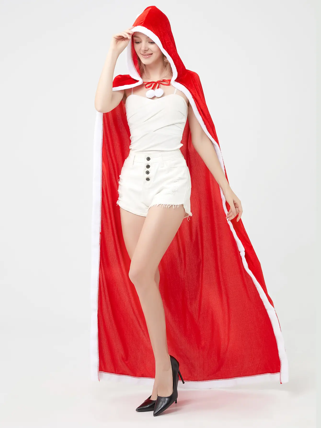 Red Little Red Riding Hood Christmas Cloak Party Costume