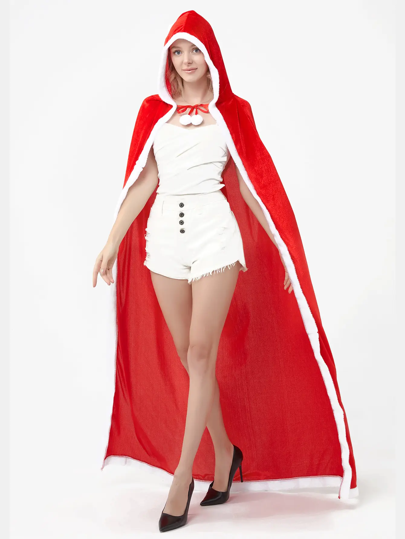 Red Little Red Riding Hood Christmas Cloak Party Costume
