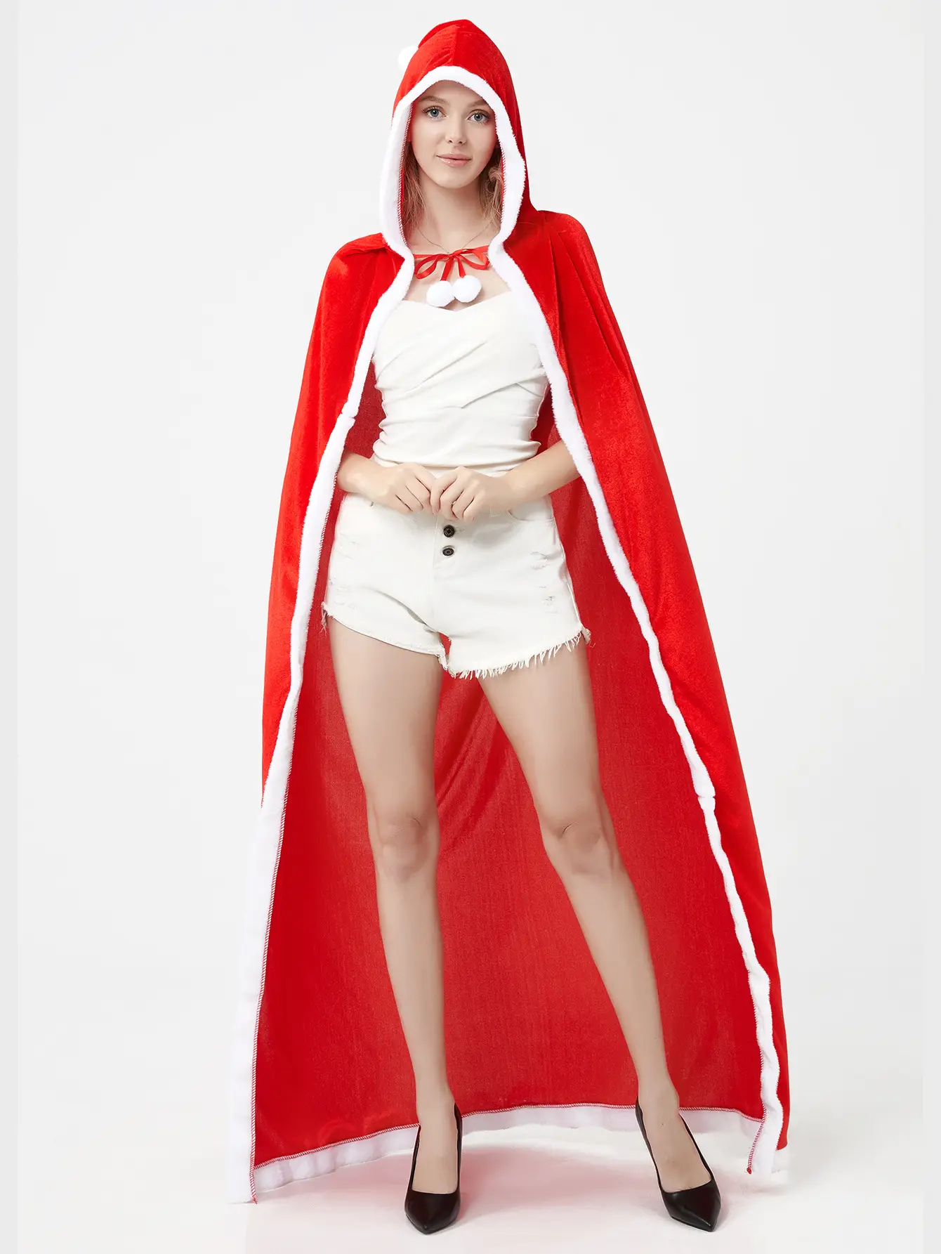 Red Little Red Riding Hood Christmas Cloak Party Costume