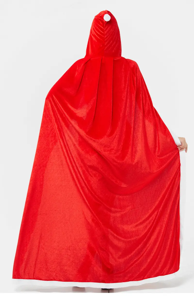 Red Little Red Riding Hood Christmas Cloak Party Costume — feature 11