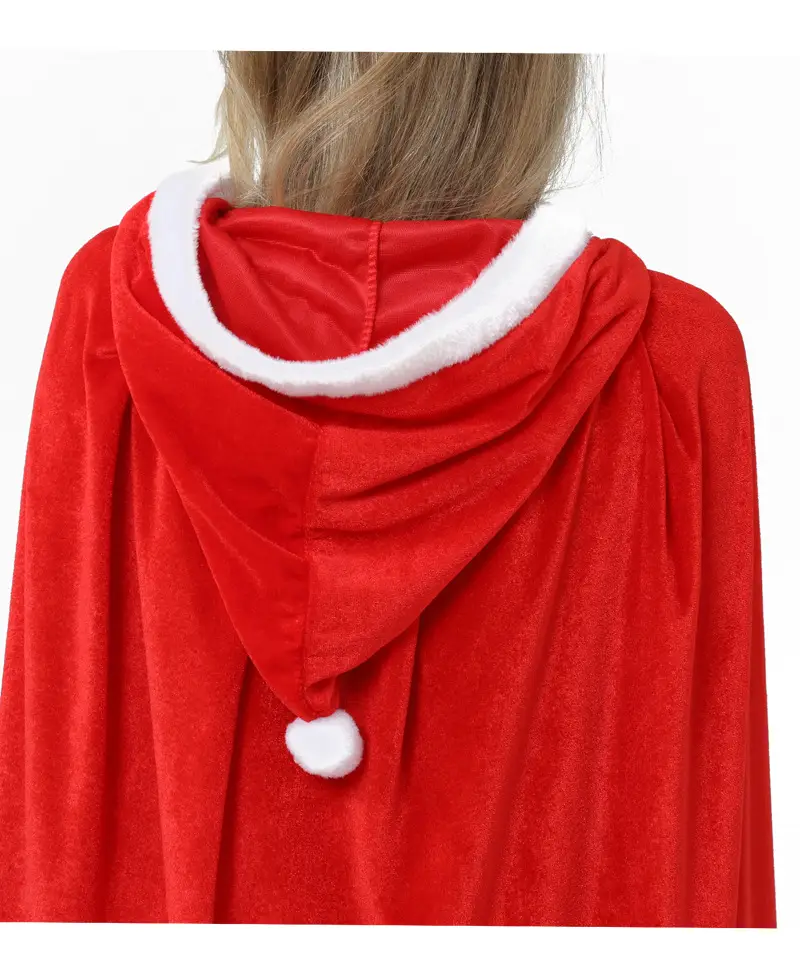 Red Little Red Riding Hood Christmas Cloak Party Costume — feature 12