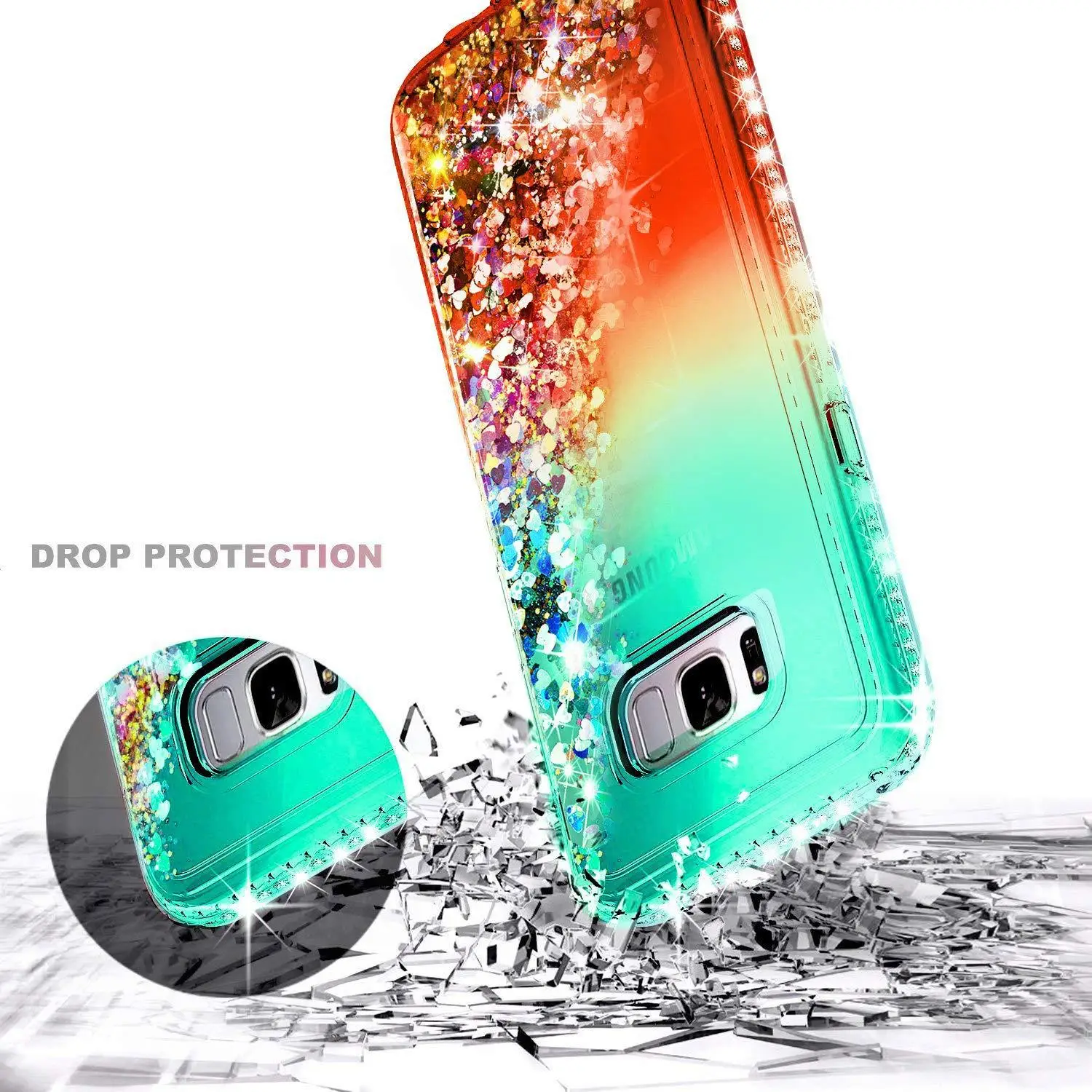 Samsung S26 S25 Ultra Mobile Phone Case with Gradient Diamond Anti-Fall Cover — feature 12