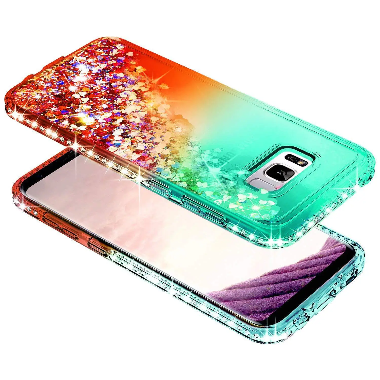 Samsung S26 S25 Ultra Mobile Phone Case with Gradient Diamond Anti-Fall Cover — feature 13