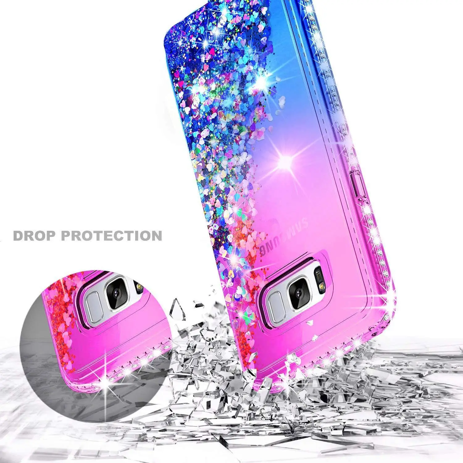 Samsung S26 S25 Ultra Mobile Phone Case with Gradient Diamond Anti-Fall Cover — feature 16