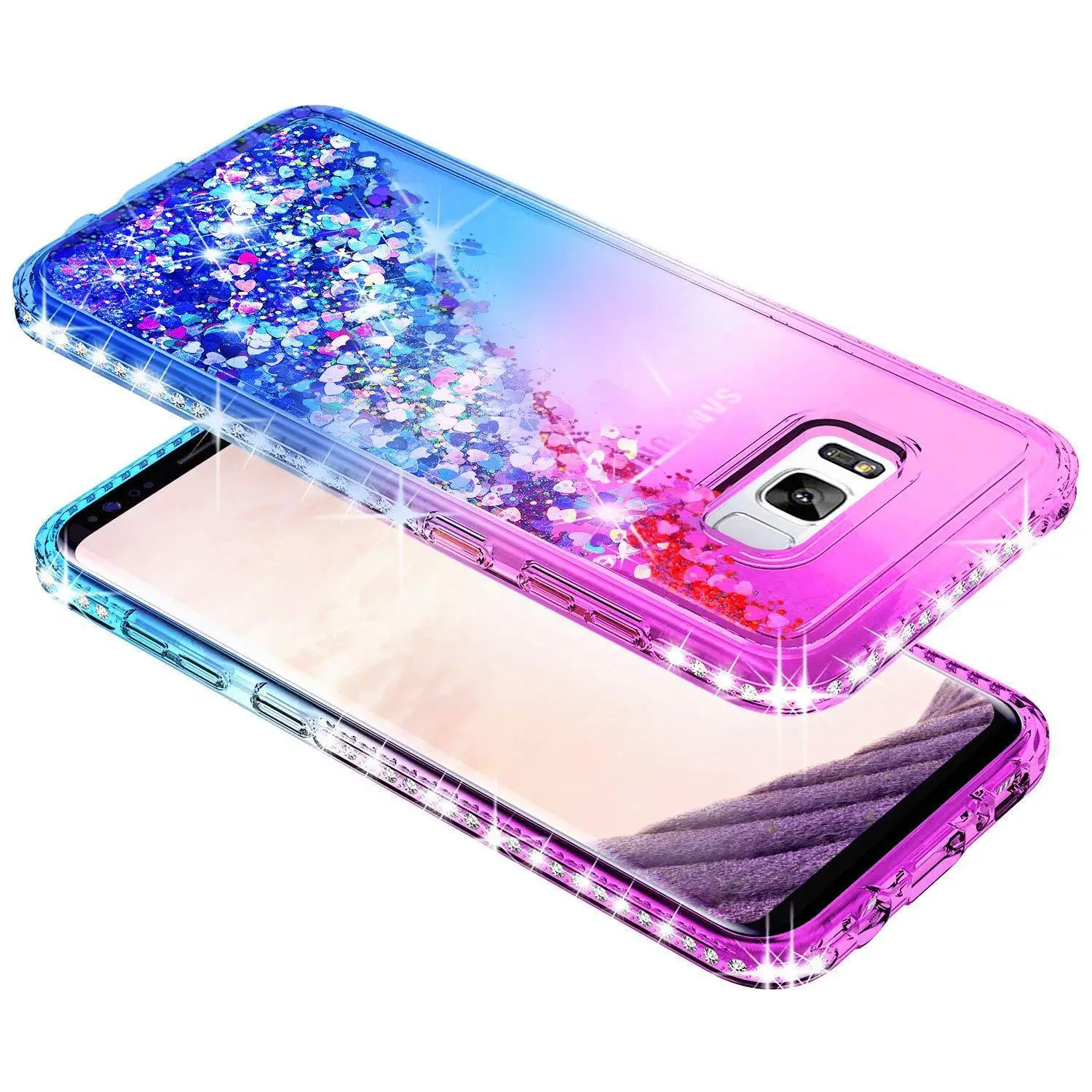 Samsung S26 S25 Ultra Mobile Phone Case with Gradient Diamond Anti-Fall Cover — feature 17