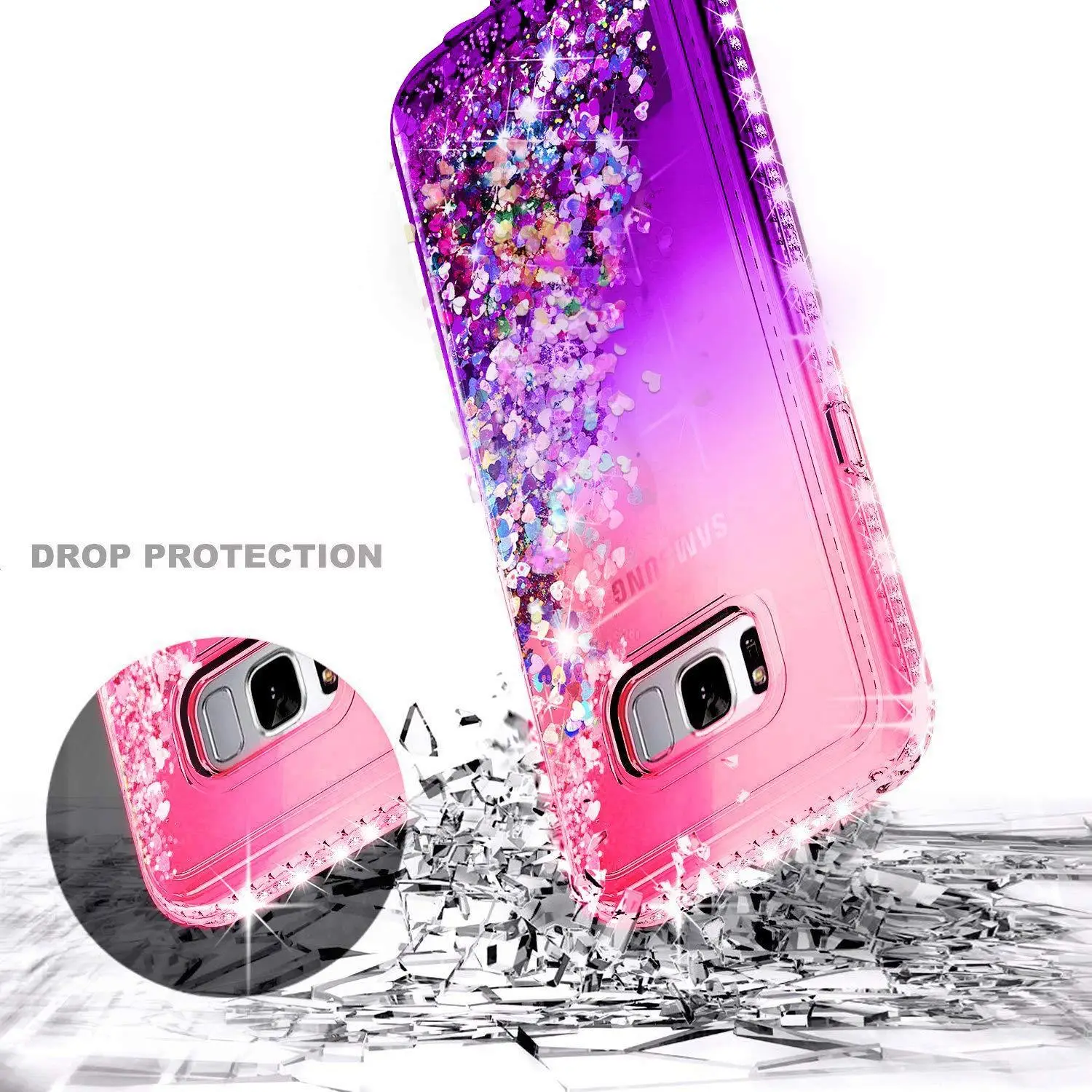Samsung S26 S25 Ultra Mobile Phone Case with Gradient Diamond Anti-Fall Cover — feature 4