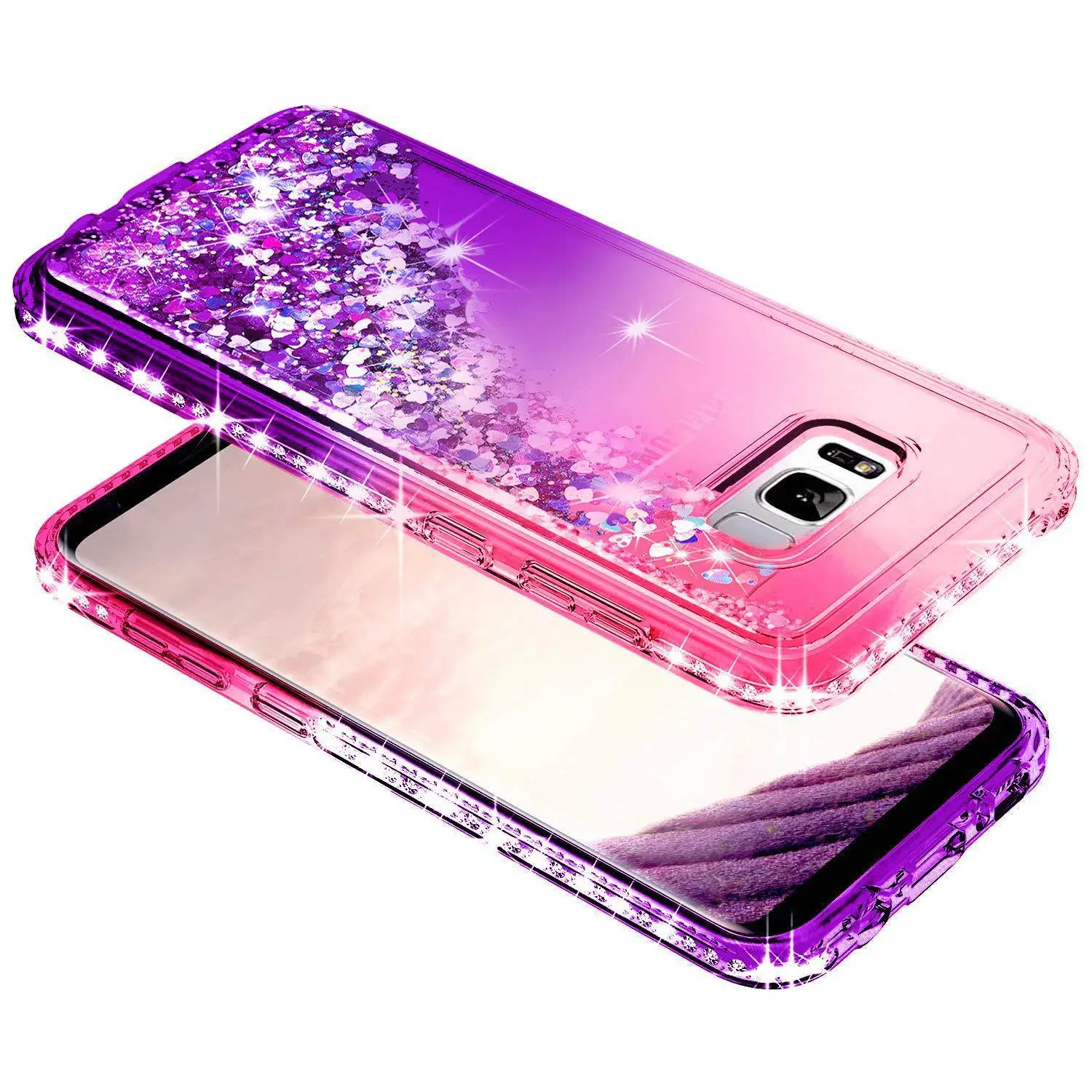 Samsung S26 S25 Ultra Mobile Phone Case with Gradient Diamond Anti-Fall Cover — feature 5
