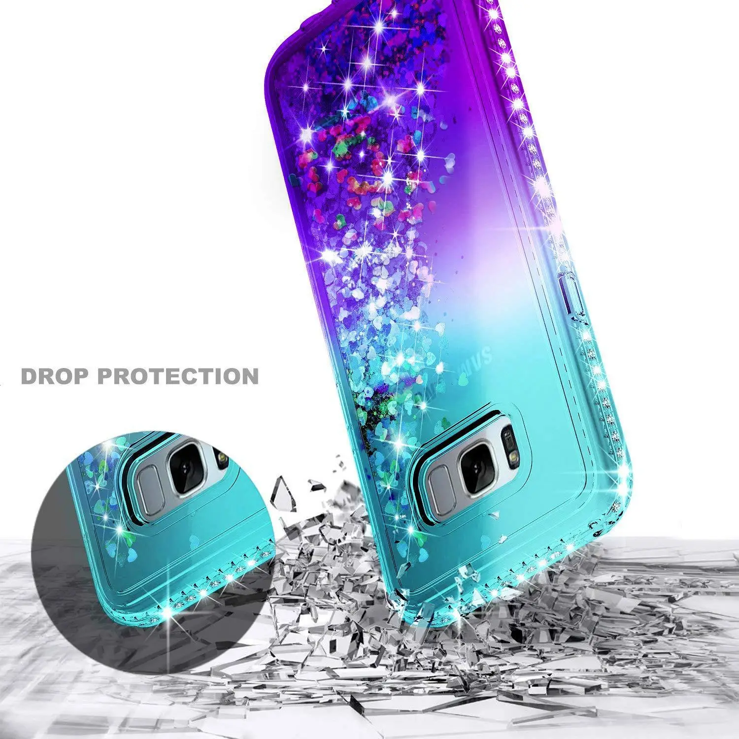 Samsung S26 S25 Ultra Mobile Phone Case with Gradient Diamond Anti-Fall Cover — feature 8