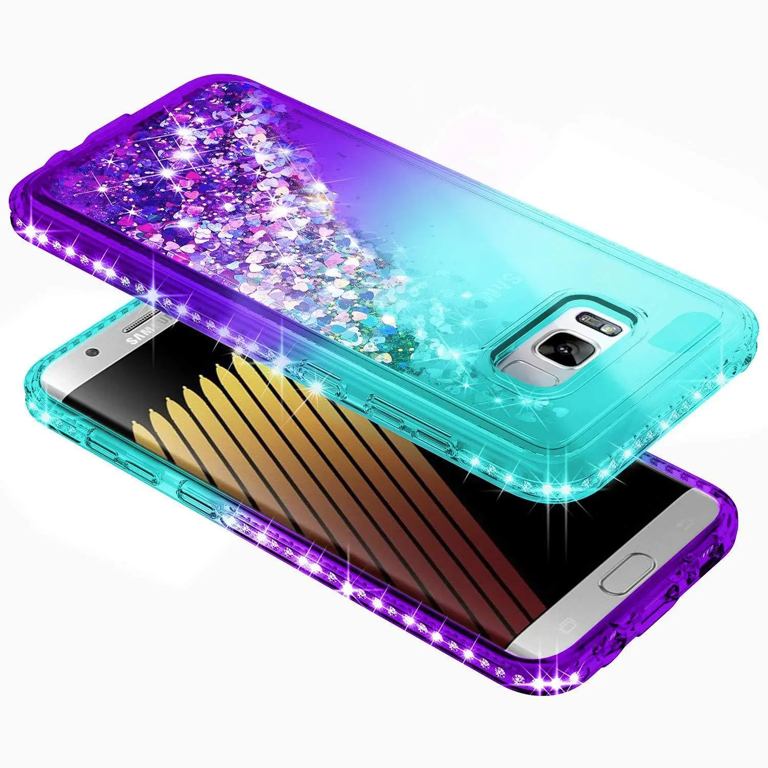 Samsung S26 S25 Ultra Mobile Phone Case with Gradient Diamond Anti-Fall Cover — feature 9