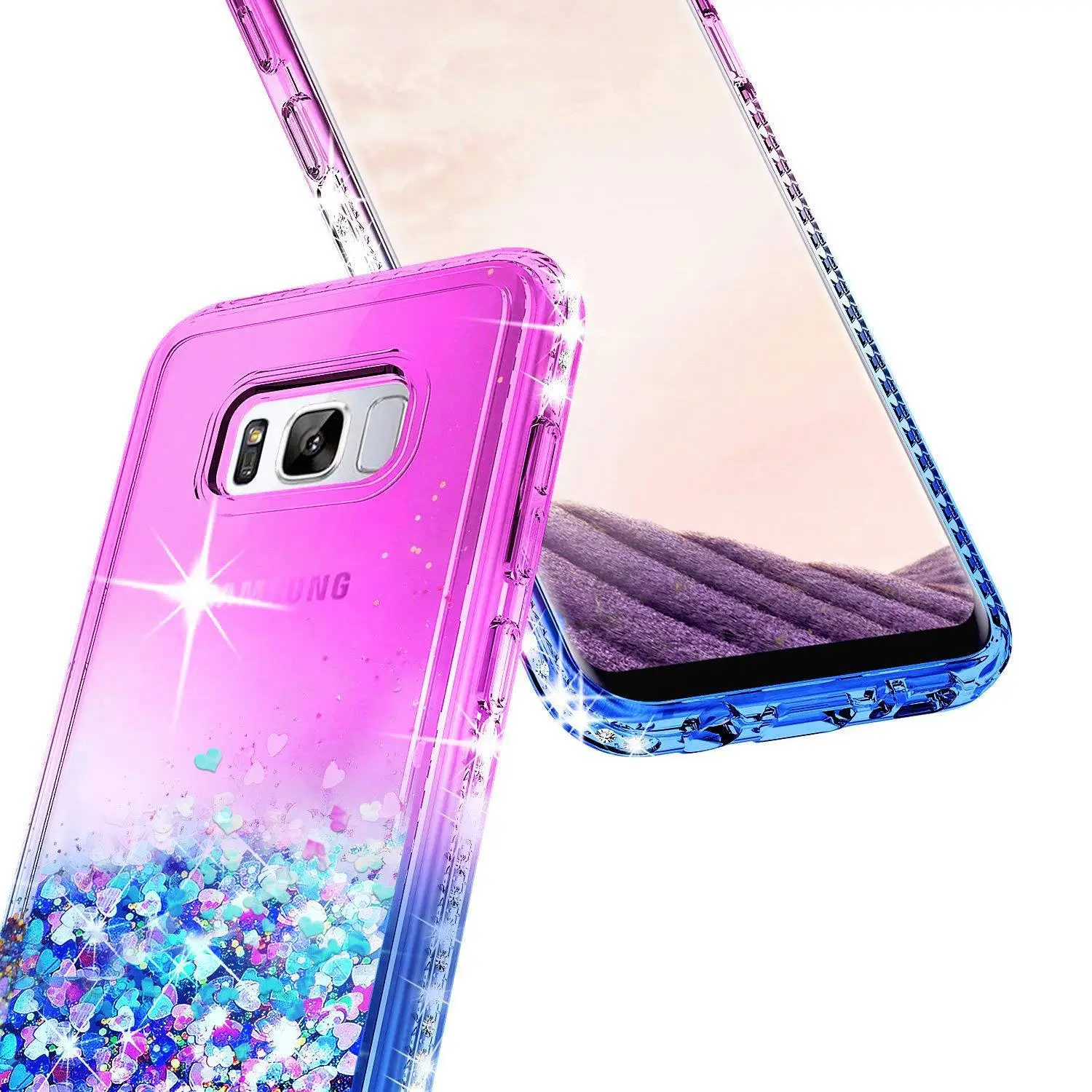 Samsung S26 S25 Ultra Mobile Phone Case with Gradient Diamond Anti-Fall Cover - Image 2