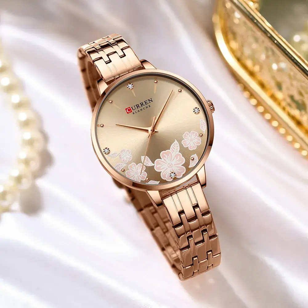 Women's Rose Gold Butterfly Water Resistant Quartz Watch - Image 7